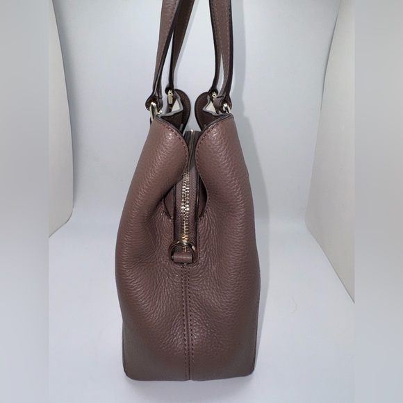 Kate Spade New York Jackson Triple compartment Satchel Leather Neutral Multi - Picture 3 of 7